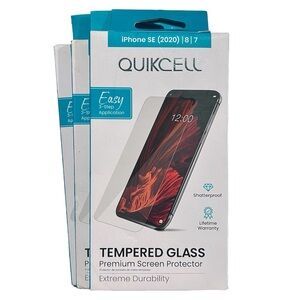 New in Box | Quikcell Tempered Glass Screen Protector for iPhone SE(2020) , 8, 7